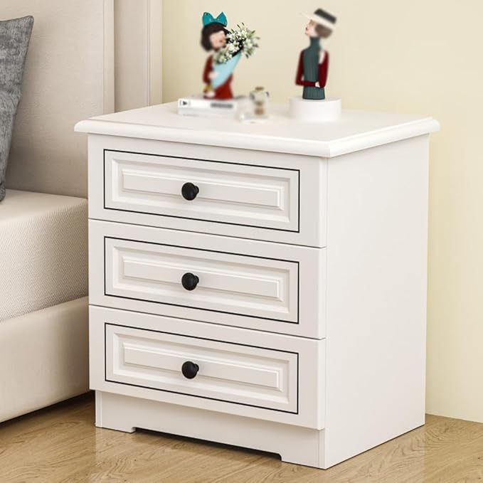 Side Tables Bedroom Light Luxury Solid Wood Bedside Table, Simple Home Storage - Image 6