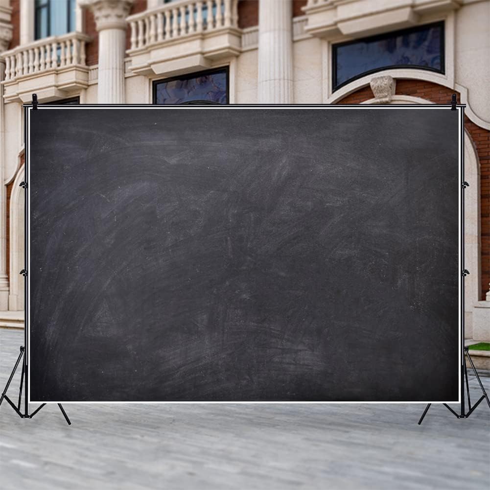 Renaiss 8x6ft Blank Blackboard Backdrop for Photoshoot Man Woman Portrait DIY Chalkboard Photography Background Back to School Banner School Season Photo Booth Props Wedding Teachers` Day Party Decor