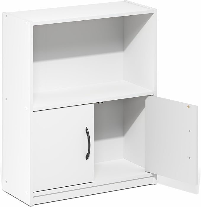 Furinno Gruen Book Shelf, 2-Tier Small Bookshelf, Bookcase - Image 8