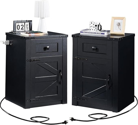 SOOWERY Nightstands Set of 2, Nightstand by SOOWERY