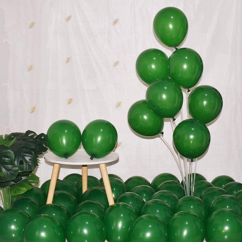 400 Pack Green Balloons 5 Inch Dark Green Latex Mini Small Balloon for Birthday Wedding Baby Shower Graduation Anniversary Jungle Party Decorations