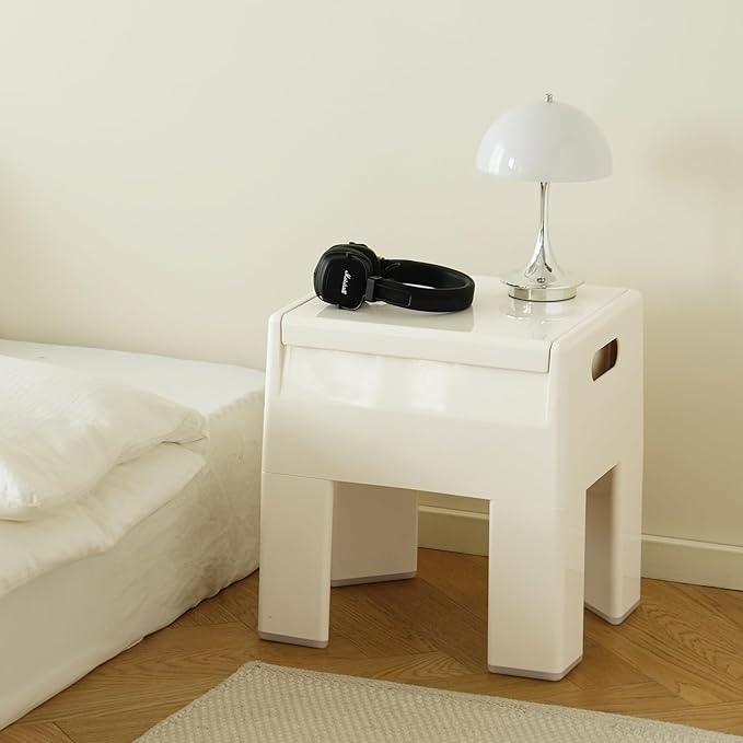 Nightstand Bedside Table with Storage Space, Dorm and Small Spaces, Easy - Image 8