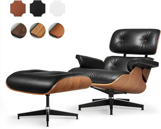 Top Grain Leather, Mid Century Chaise Lounge Chair Indoor, Chair by MakeHomeBetter