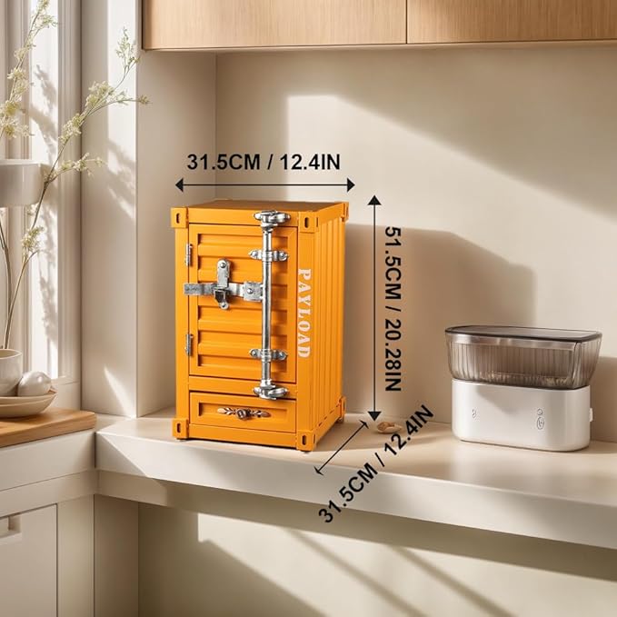 Industrial Shipping Container Nightstand - Image 3