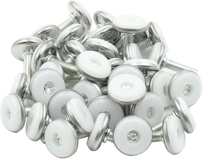 Screw on Furniture Glides Adjustable Furniture Leg Base Leveller M8 x 25mm by Home