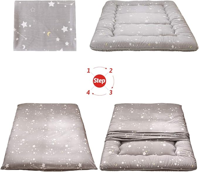 MAXYOYO Grey Constellation Japanese Futon Mattress, Tatami Mat Portable Camping - Image 7
