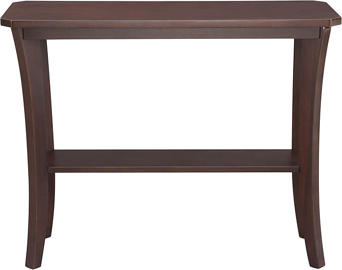 Leick Home Boa Console Table, Solid Wood, Bottom Display Shelf, Narrow Depth - Image 7