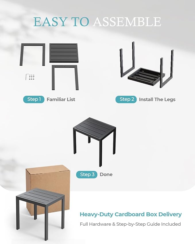 Ciokea Foldable Outdoor Lounge Chair Set of 4 - Image 7