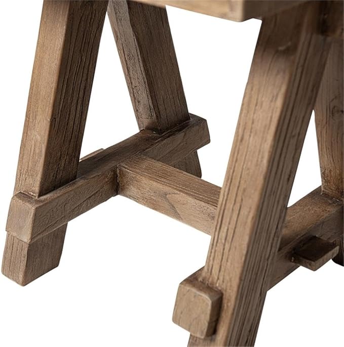 Pemberly Row 18 in Square Reclaimed Elm Side Table, Medium-Dark Brown Finish - Image 8