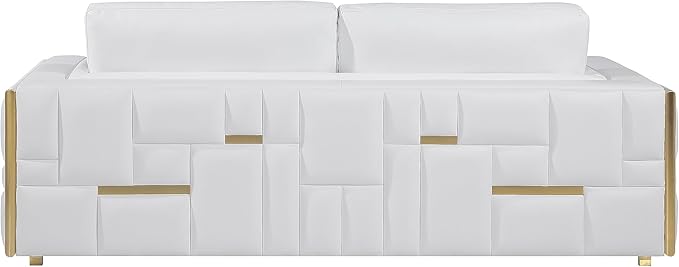 Blackjack Furniture Catania Modern Top Grain Italian Leather Sofa Set - Image 4