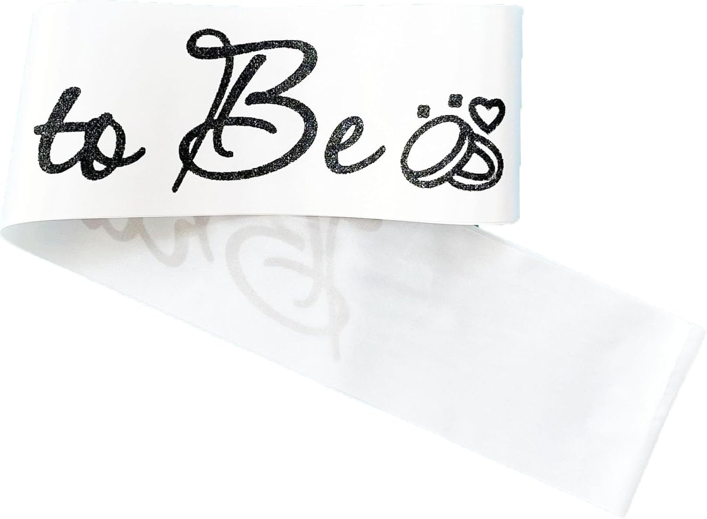 White Bride to Be Sash for Bridal Shower Bachelorette Party Wedding Hen Party Decorations Engagement Gifts Favors Miss to Mrs Sash with Glitter Letter Black