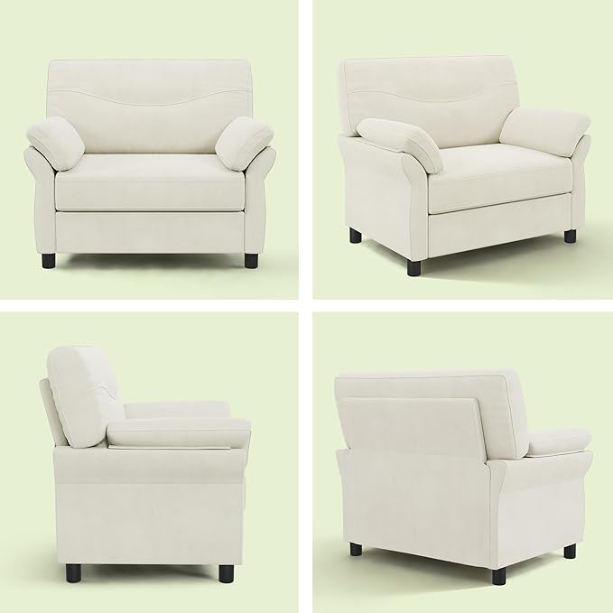 44.5" Oversized Accent Chair, Comfy Chenille Fabric Living Room Chairs - Image 7