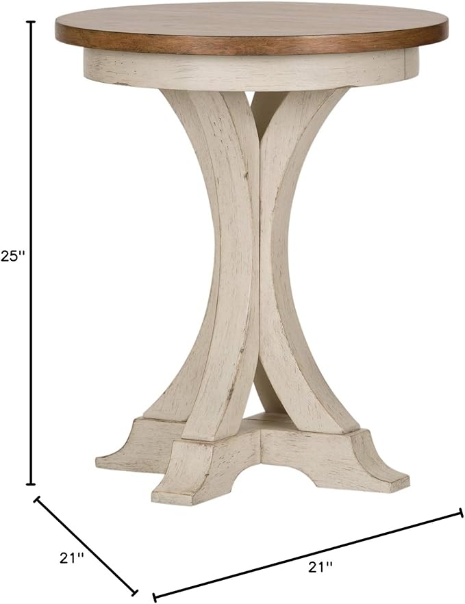 Liberty Furniture Industries Farmhouse Reimagined Round Chair Side Table - Image 3