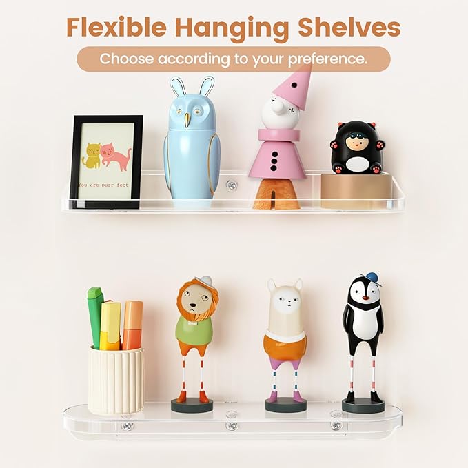SpaceWhisper Floating Shelves for Wall, Living Room, Display Hanging Shelf - Image 6