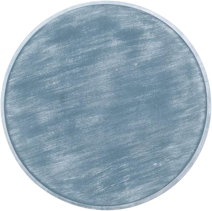 Pemberly Row Coastal Wood Side Table, Distressed Blue Finish, Tripod Base - Image 7
