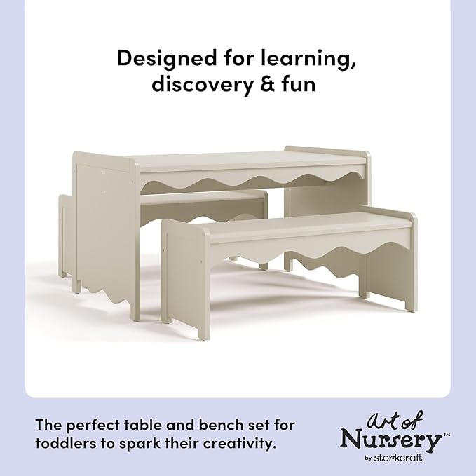 Storkcraft Casablanca Montessori Indoor Kids Table & Bench Set – Premium Kids - Image 4