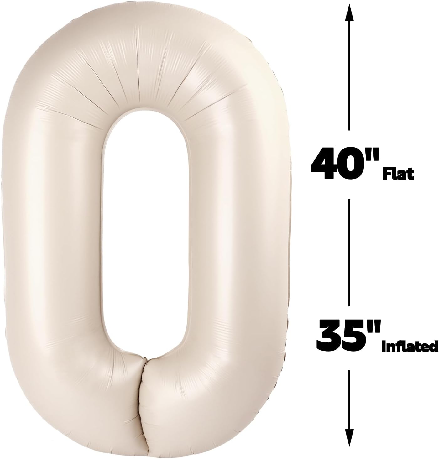 Cream White 40 Inch 30 Number Balloons, Balloon Decorations for 30 Birthday, Foil Giant 30 Birthday Graduations Anniversary Party