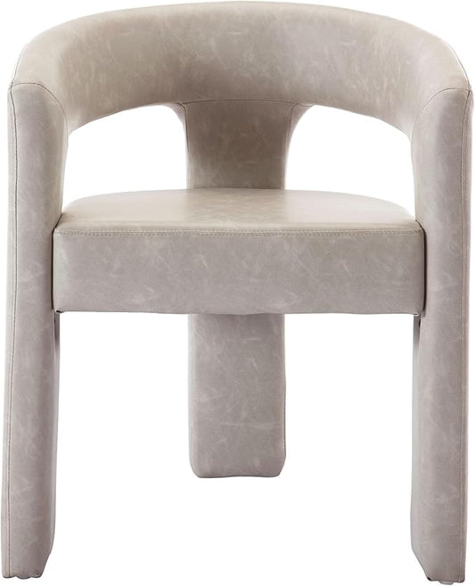VESCASA Faux Leather Barrel Dining Chair by VESCASA