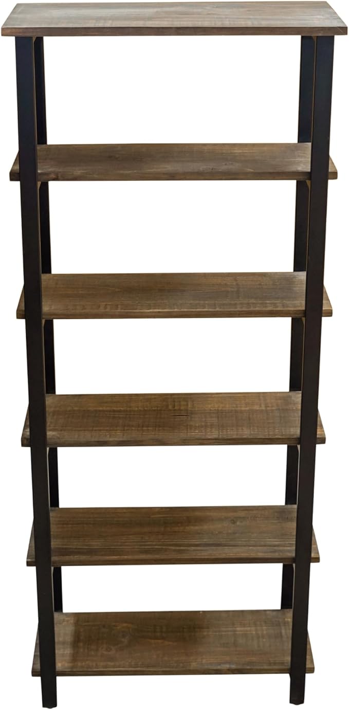Alaterre Furniture Pomona Living Room 6-Tier Solid Wood Bookcase - Image 11