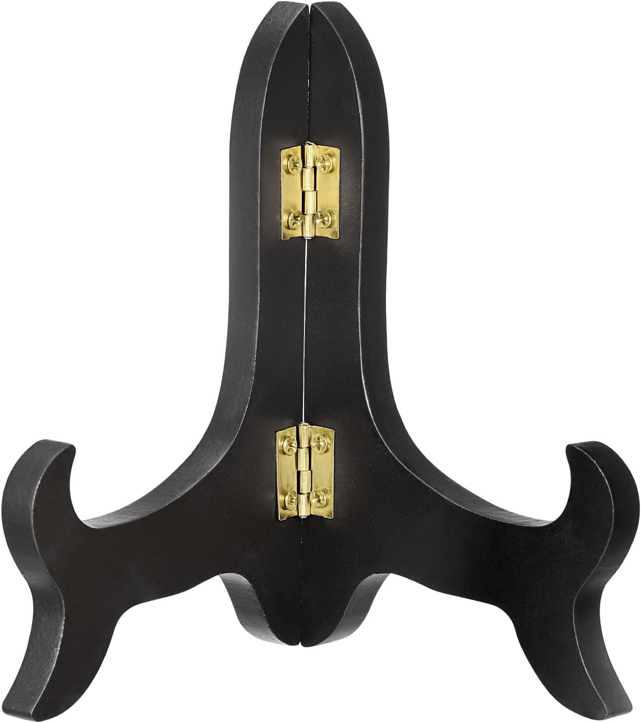 uxcell 5" Easel Plate Holder, Wooden Folding Display Stand Black for Decorative Picture Frame