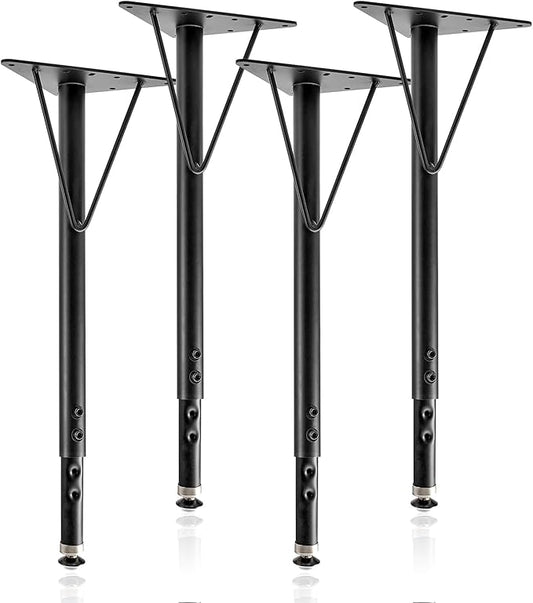 Adjustable Table Legs 19-30 Inch, Heavy Duty Steel Furniture Legs by Pilida