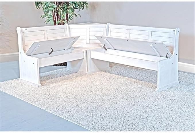 Pemberly Row 75" x 56" Farmhouse Wood Breakfast Nook Set - Image 5