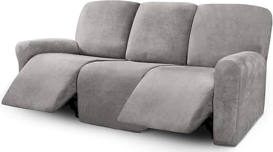 ULTICOR Velvet 8-Pieces Recliner Sofa Covers Stretch Reclining Couch Covers by ULTICOR