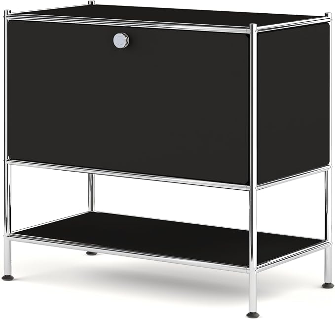 Metal Sidetable with Flap Door, 27.5" Height by SIMPLINK