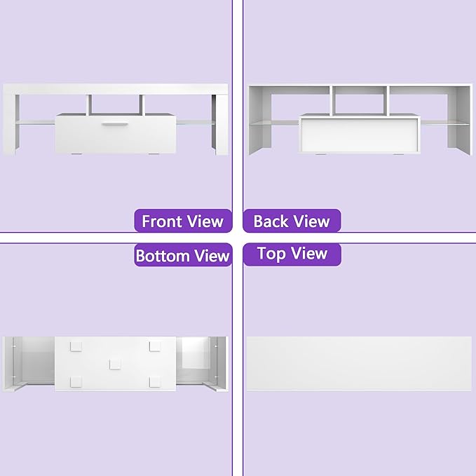 Clikuutory Modern Lighting 51 inch TV Stand - Image 8