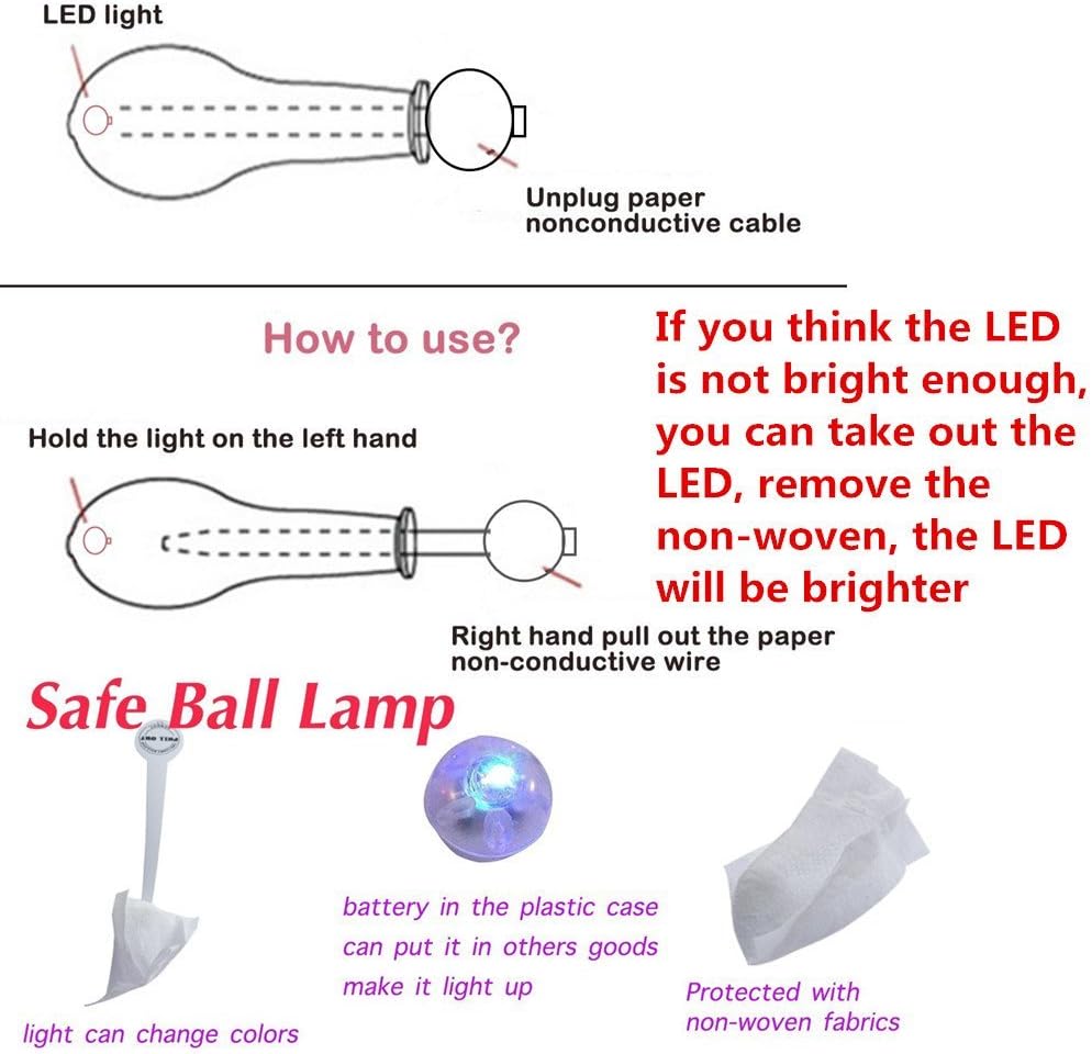 20 LED Light Up Balloons, 12 inch Neon Balloons Mixed Colors Flashing Lasts 24 Hours Glow in the dark for Birthday Glow Party Favors Supplies Wedding Halloween Christmas Decorations