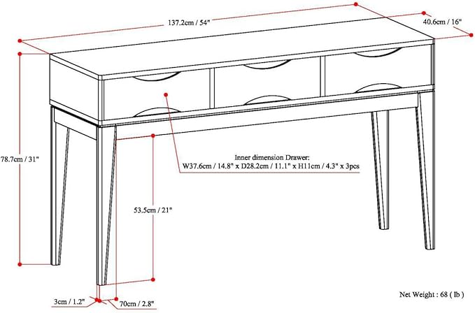 SIMPLIHOME Harper Console Table - Image 3