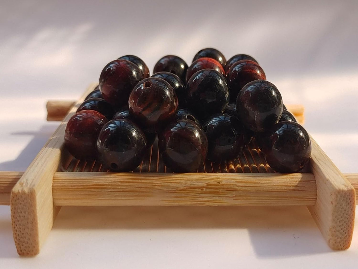 Stone Beads 10mm 60pcs Red Tiger Eye Beads Round Loose Gemstones Beads for Bracelet Necklace Jewelry Making (10mm, 61015 Red Tiger Eye)