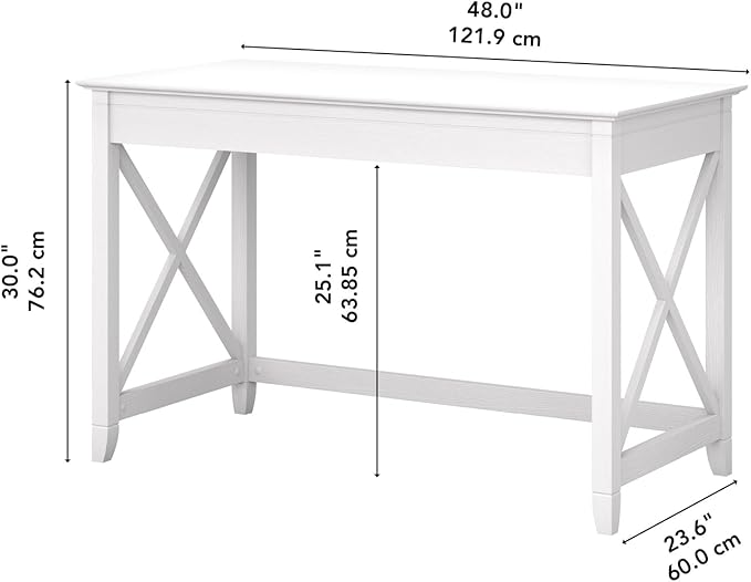 Bush Home Key West 48W Writing Desk in Pure White Oak - Image 3