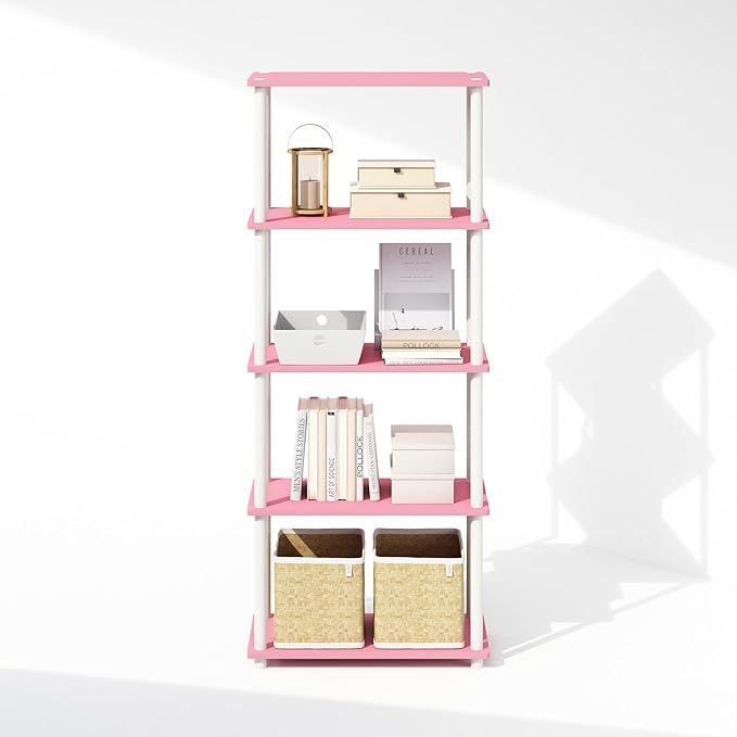 Furinno Turn-N-Tube Book Shelf, 5-Tier Bookshelf, Bookcase - Image 5