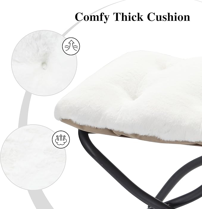 15" Folding Ottoman, Foldable Footrest Stool, Small Foot Stool - Image 6