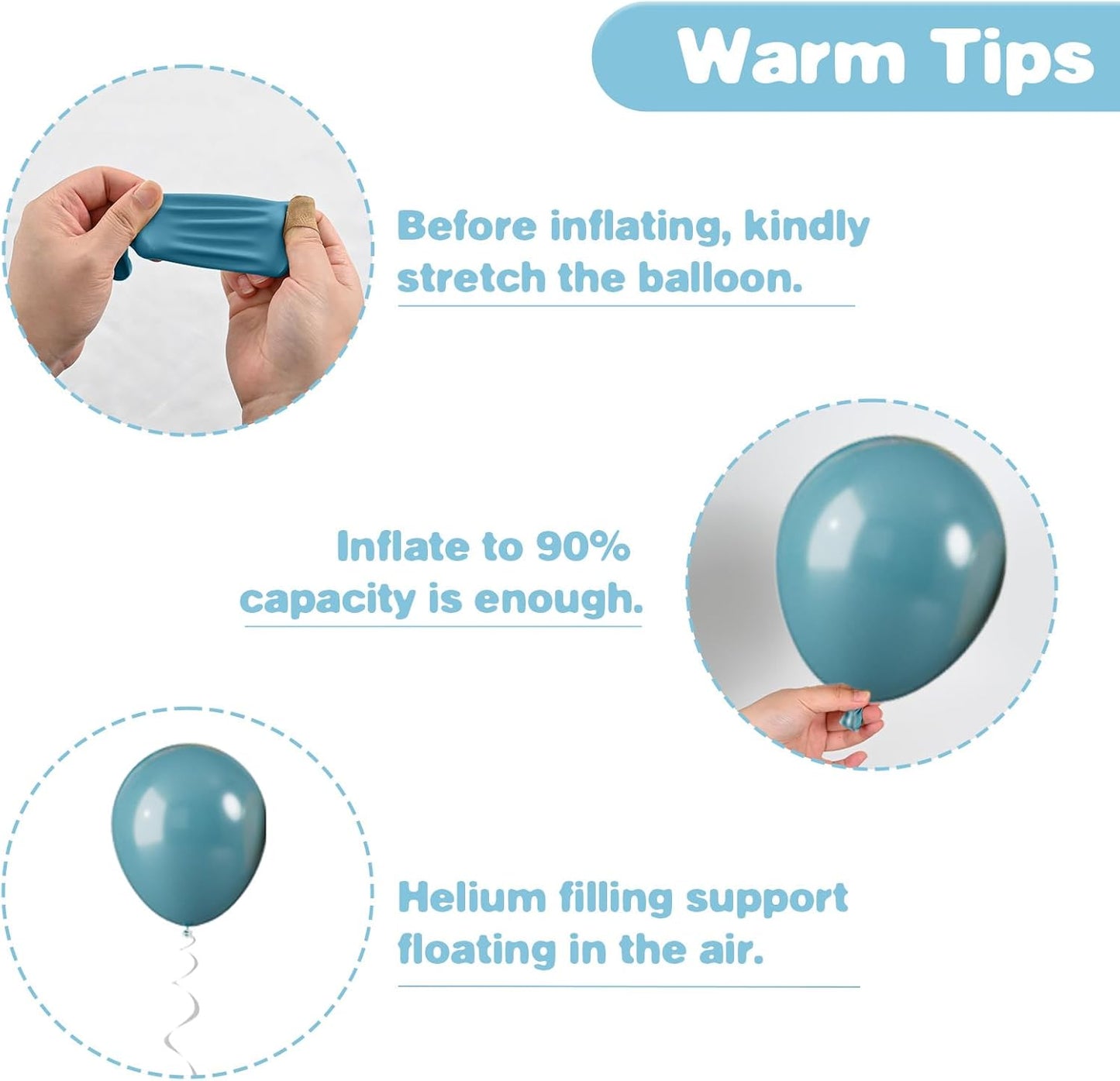 Blue Yellow and Orange Balloons, 12 Inch Retro Sea Blue Yellow Orange Balloons, Latex Helium Balloon for Boys Birthday Baby Shower Boho Son Theme Decorations