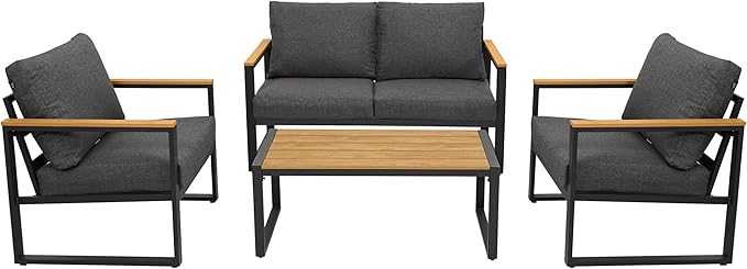 Patio Furniture Set, 4 Pieces Outdoor Patio Furniture - Image 7