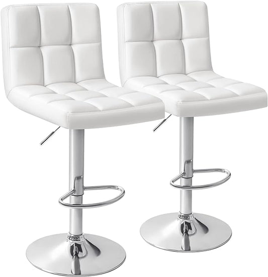 Homall Bar Stools Modern PU Leather Adjustable Swivel Barstools, Armless by Homall