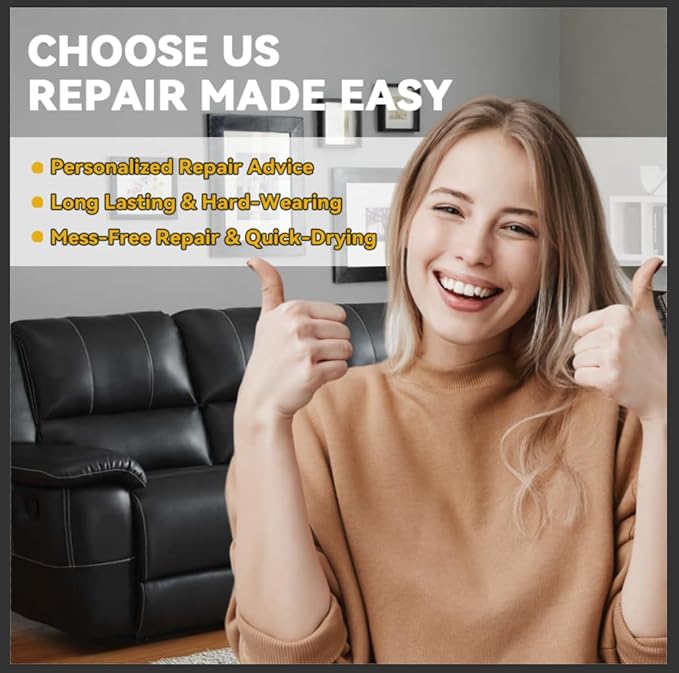 Black Leather Repair Kit for Furniture, Leather Seat Repair Kit for Cars - Image 7