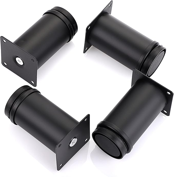 OwnMy 4PCS 4 Inch Furniture Legs Feets Metal Cabinet Legs, Adjustable Round - Image 2