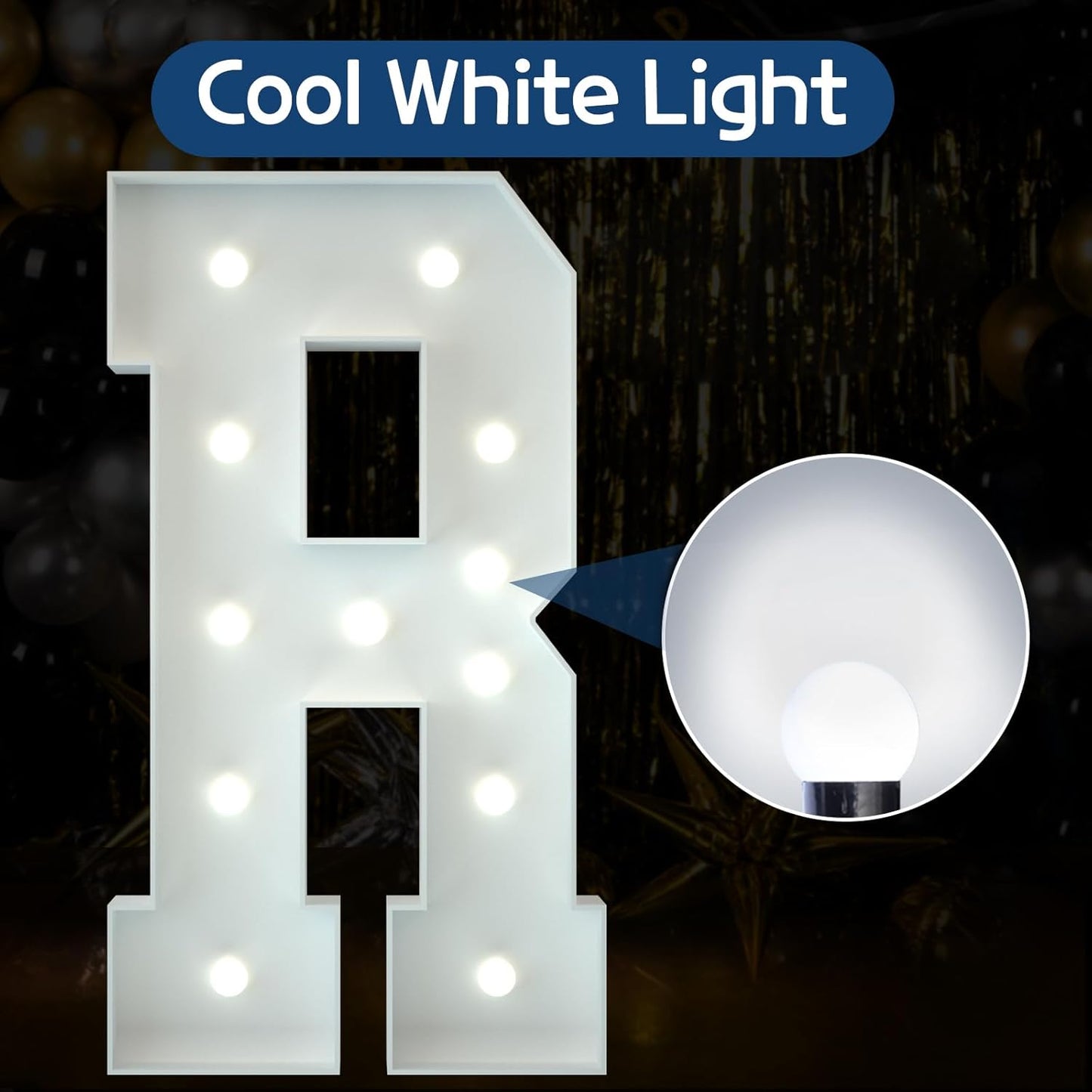 Marquee Letters 4 Feet Tall Large Light Up Letters Baby Shower Decorations Wedding Engagement Proposal White Party Decorations Marry Me Mr and Mrs Sign Big Cardboard Backdrop R