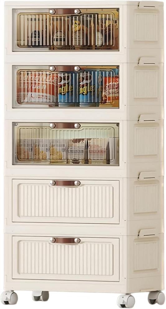 5-Tier Foldable Storage Cabinet by FoldTrend