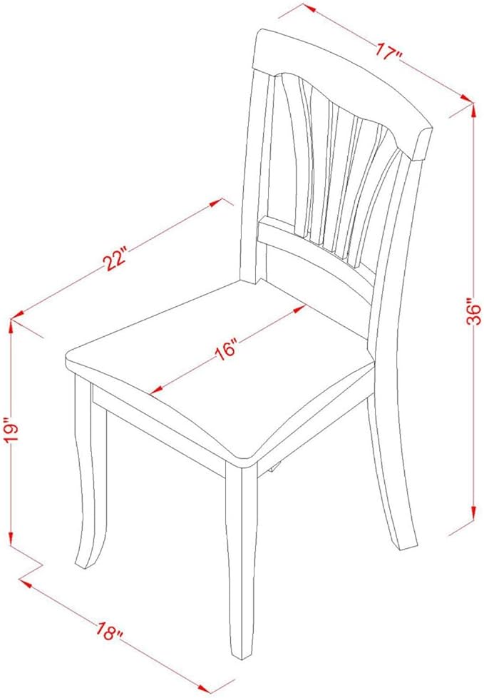 East West Furniture Avon 36" Faux Leather Dining Chairs in Black - Image 3