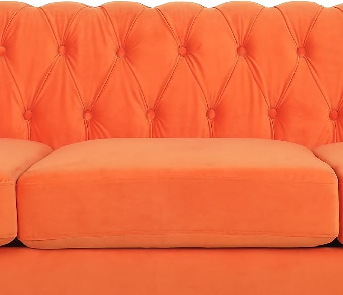 AVZEAR 3 seat Sofa, Velvet Sofa Living Room Large Sofa Modern Chesterfield - Image 7