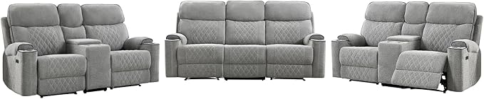 HAOMARKETS 3-Piece Power Recliner Sofa Set - Image 8