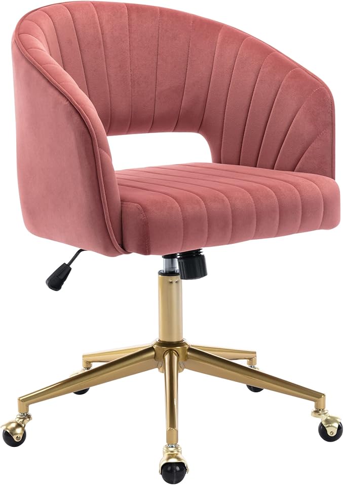 Home Office Chair Swivel Velvet Desk Chair Accent Armchair Upholstered Modern by KCC