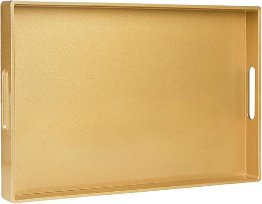 MAONAME Gold Decorative Tray for Coffee Table, Modern Serving Tray by MAONAME