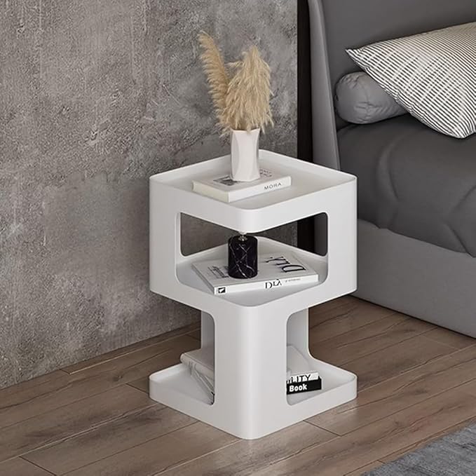Modern Metal Side Table with Storage, Small End Table - Image 5