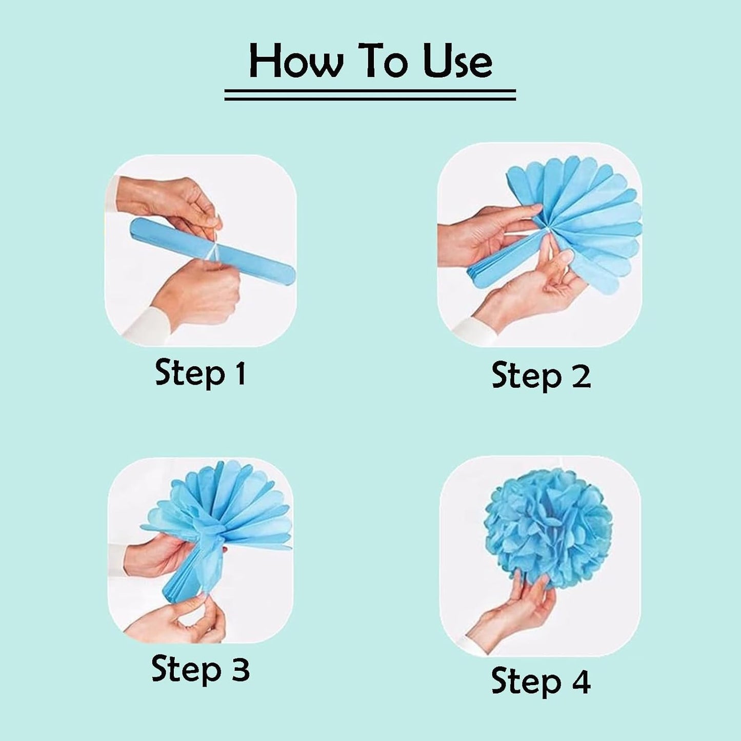 ZOOYOO Purple White Lavender Paper Pom Poms for Women Girl Birthday Party Anniversary Engagement Bridal Shower Ceiling Hanging Tissue Flowers Decorations 12PCS