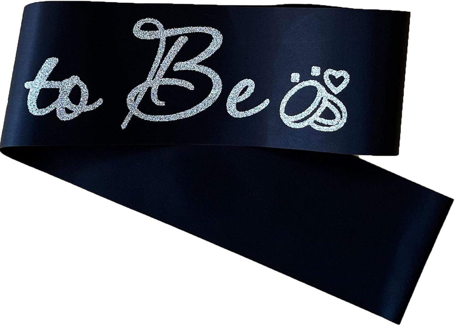Black Bride to Be Sash for Bridal Shower Bachelorette Party Wedding Hen Party Decorations Engagement Gifts Favors Miss to Mrs Sash with Glitter Letter Silver